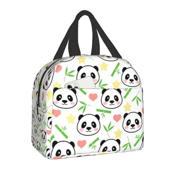 Pasirinktinę Animaciją Panda Bear Pietūs Maišą Šiltas Aušintuvas Izoliuoti Priešpiečių Dėžutė skirta Moterims, Vaikams, Mokyklos Nešiojamų Iškylą Maisto produktų Laikymo Krepšiai