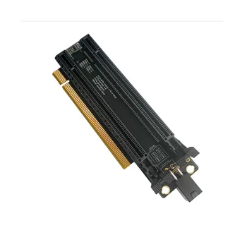 PCI-E 4.0 X16 1 iki 2 Išplėtimo Kortelės Gen4 Padalinta Card PCIe-Bifurcation X16, kad X8X8 su 20mm Išdėstyti laiko Tarpsnių CPU4P(4 Pin )