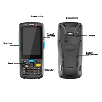 PDA delninukas su NFC Skaityti ir Rašyti Skaitytuvas Patikima 4G Bevielio ryšio 1D 2D QR Barcode Scanner Atsargų Mobiliųjų Duomenų Terminalas