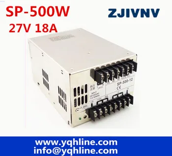 PFC funkcija aukšto efektyvumo 500w 27V 18A impulsinis maitinimo šaltinis universalus AC įvesties 27VDC SMPS SP-500-27 OEM galima