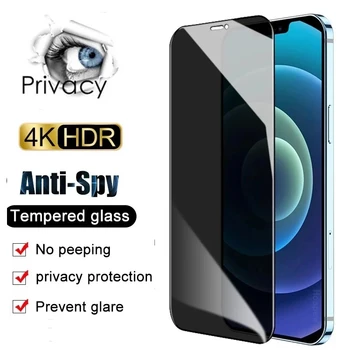 Pilnas draudimas Privacy Screen Protector, iPhone 15 14 13 Pro MAX Anti spy Grūdintas Stiklas iPhone 12 11 Pro 7 8Plus Filmas