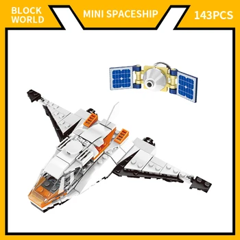 Plastikiniai Erdvėlaivis modelių Kūrimo Miniatiūrinių Palydovų Space Shuttle Blokas su Veiksmų Skaičius, Žaislų Rinkinys Vaikams Gimtadienio Dovana