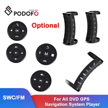 Podofo Universalaus daugiafunkcinio Automobilio Vairo Nuotolinio Valdymo SWC Mygtuką 2 din Andriod Automobilio Radijo Car GPS FM, Bluetooth