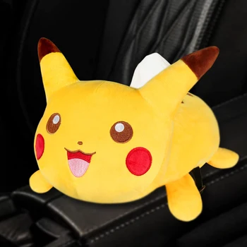 Pokemon kawaii Pikachu animacinių filmų automobilio sėdynėje lauke pliušinis stalčių lauke anime pav sėdynės atlošo audinio maišelį, automobilių reikmenys Kalėdų dovana