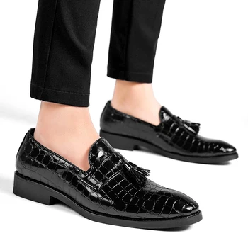 Prekės Dizaineris Kutai Mokasīni, Vyrams Krokodilo Modelis Vestuvės Dress Vairavimo Batai Oficialų Avalynė Zapatos Hombre