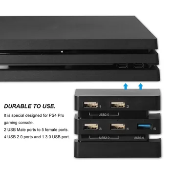 PS4 Pro USB Hub 4 USB 2.0 + 1 USB 3.0 Sony PS4 Pro Žaidimų Konsolės