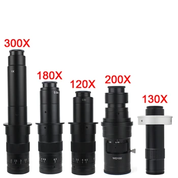 Reguliuojamas 180X 120X 200X 300X 130X Zoom C-mount Objektyvas 0.7 X~4,5 X Priartinimas 25mm HDMI USB Pramonės Mikroskopo Vaizdo Kamera
