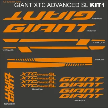 Rėmo Lipdukas GIANT XTC ADVANCED SL KIT1 už MTB Kalnų Dviračių Kelių Dviratį Dviratį Dviračiu Lipdukai G18
