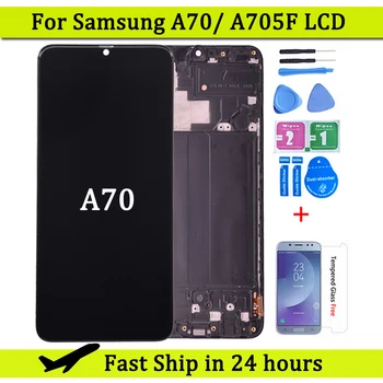 Samsung Galaxy A70 2019 A705 A705F A705DS LCD Ekranas Su Jutikliniu Ekranu, skaitmeninis keitiklis Surinkimo Samsung lcd A70