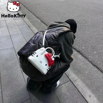 Sanrio Hello Kitty Y2k Moterų Krepšiai Ponios Peties Crossbody Rankinėje korėjos Stiliaus Prabangus Odinis PU atsparus Vandeniui Mados Maišelį