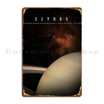 Saturnas Saulės Sistemos Metalo Apnašas Plakatas Juokingas Gyvenimo Kambario Sienos Urvas Individualų Namų Alavo Pasirašyti Plakatas
