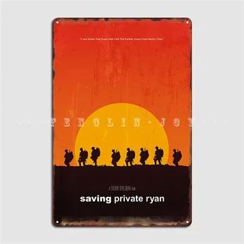 Saving Private Ryan Plakatas Metalo Apnašas Pub Garažas Klubas Klasikinis Sienų Dekoras Alavo Pasirašyti Plakatai