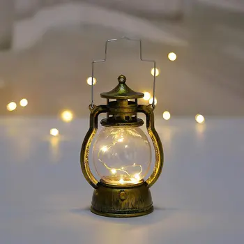Senovinių Žibintų Retro Dizainas LED Kabinti Aliejaus Lempą su baterijomis, Dekoratyvinis Namų Šventė, Kalėdų Dovanos