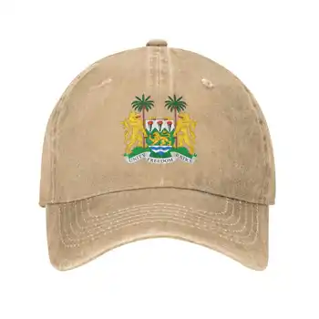 Siera Leonė Aukščiausios Kokybės Logotipas Džinsinio audinio dangtelis Beisbolo kepurė Megzta kepurė