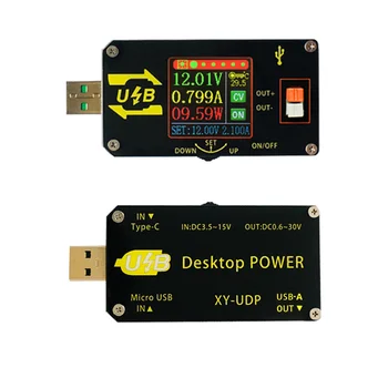 Skaitmeninis USB DC DC CC CV 0.6-30 V 5V 9V 12V 24V 2A 15W Galios Modulis Darbalaukio Kolonėlė Reguliuojama maitinimo XY-UDP