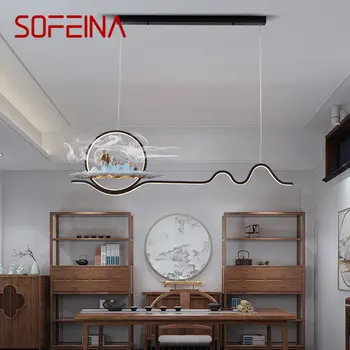 SOFEINA Kūrybos Kinų Stiliaus Pakabukas Lempa LED 3 Spalvų Modernių Lubų Šviestuvo Šviesos Namų Valgomojo Kambario Dekoro Studija