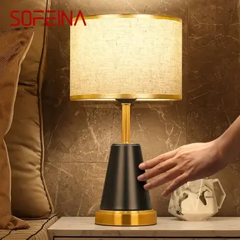 SOFEINA Modernus Prisiliesti Tamsos Stalo Lempa LED Kūrybos Paprastu būdu Naktiniai staleliai, Stalas Šviesos Namų Gyvenamasis Kambarys Miegamasis