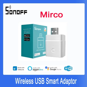 SONOFF Micro 5V Belaidžio Smart USB Adapteris Išmaniųjų Namų Nuotolinio Contorl Pereiti per eWelink APP 