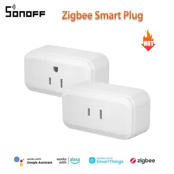 SONOFF Zigbee Smart Plug S40/ S40 Lite MUMS/ JP Smart Lizdas Smart Home PROGRAMĖLĖ Balsas Nuotolinio Valdymo pultas Veikia Su Alexa 