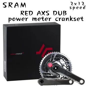 SRAM quarq raudona axs dub galios matuoklis anglies crankset 2x12speed originalus skriejiko velenai Kelių Cyclocross Žvyro ir skriejikams