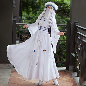 Suaugusiųjų Kostiumas Senovės Hanfu Moterų Kinų Tradicinė Suknelė Cosplay Karnavalas Derliaus Lady Pasakų Princesė Festivalis Drabužių Šalis