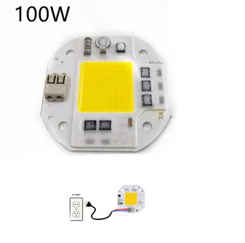 Suvirinimo Nemokamai 100W 70W 50W COB LED Lustas skirtas Prožektorius Prožektorius 110V, 220V Integruotas LED Šviesos Karoliukai Aliuminio F5454 Balta