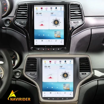 Tesla Vertikalus Ekranas Automobilio Radijo Jeep Grand Cherokee Laredo 2015 GPS Android 11 Automobilių Multimedijos Vaizdo Grotuvas, Bevielis Carplay