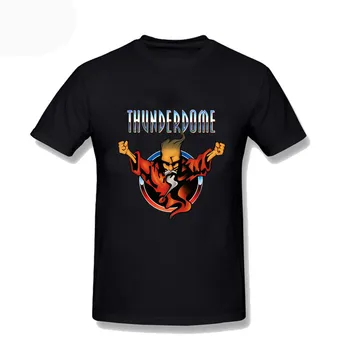 Thunderdome Hardcore T-Shirt Mens Homme Black Koszulka Harajuku Streetwear Medvilnės Juoda Plius Dydis 3xl Viršuje Tee marškinėliai