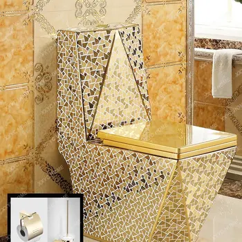 Tualetas Sifonas Vandens Taupymo Tualetas Spalvos Keramikos Aikštėje Diamond Tualetas, vonios maišytuvas vonios kambarys