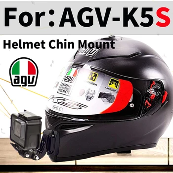 TUYU Aliuminio Smakro Mount AGV-K5S K5 Pritaikyti Motociklo Šalmas už GoPro Max herojus 10 Insta360 X2 R DJI sj4000 Priedai