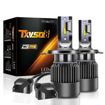 TXVSO8 H4/9003/HB2 Hi/Lo LED Žibintų Lemputes, 2vnt Vandeniui 100W 6000K 15000 Liumenų Led Lempos, Žibintų Komplektai su Itin