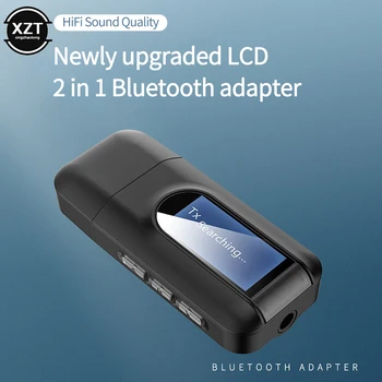 USB Bluetooth 5.0 Garso Siųstuvas, Imtuvo su skystųjų KRISTALŲ Ekranas 3.5 MM AUX-RCA Stereo Belaidžio ryšio Adapteris, skirtas PC TV Automobilį Ausines