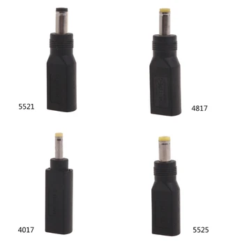 USB C Tipo Kištukas DC Lizdas Maitinimo Adapteris USB C Moterų iki 4.0x1.7mm 4.8x1.7mm 5.5x2.1mm 5.5x2.5mm Vyrų Konverteris Ventiliatorius LED K1KF