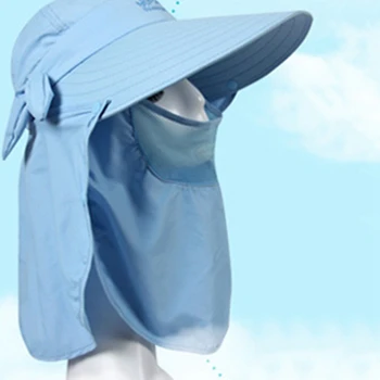 UV Apsauga Veido Skrybėlę Kvėpuojantis Akių, Burnos Padengti Sodas Darbo Vasaros Saulės Skrybėlės Lauko Dviračiu, Žvejyba, Paplūdimio Kepurės Moterims