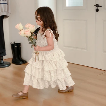 Vaikų Drabužiai Korėjos Stiliaus Vaikams Drabužių 2023 Pavasario Mergaitės Saldus Mados Mergaitė Džinsinis Paltas Suspender Suknelė Rinkinys