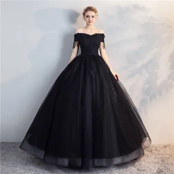 Vestuvių Suknelės, Juoda Valtis Kaklo Vakare Gown Elegantiškas Šalis Suknelės Moterims 2023 Luxury Guest Ponios Ypatingomis Progomis Kostiumai