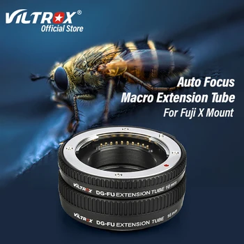 VILTROX DG-FU Fuji Makro Pratęsimo Vamzdis Automatinis Fokusavimas AF Metalo Žiedas Objektyvo Adapteris tvirtinimas Fujifilm X Mount Pro3 X-T4 X-T30 II X-H2