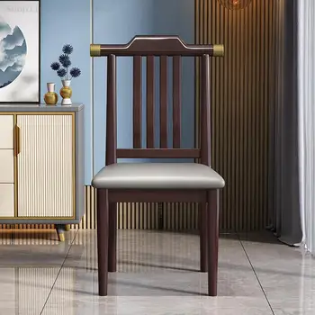 Visą Medžio Masyvo Valgomojo Kėdė Namų Kambarį Modernių Paprastų Medinių Kėdžių Atlošas Hotel Restaurant Šviesos Prabangūs Naujos Kinijos