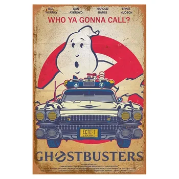 Čiaudėti Ghostbusters! Geležies Tapybos Sienos Plakatas Metalo Vintage Band Alavo Ženklai Garažas Apnašas Dekoratyvinis Kambarį Sodas