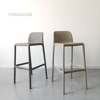 Šiaurės Dizaineris Plastiko Baro Kėdė Paprasta Atlošas Kūrybos Prabanga Aukštos Baro Kėdės, Kėdžių, Buitinės Priėmimo Taburetes Baldai