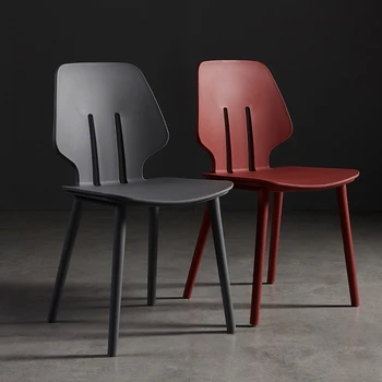 Šiaurės Europoje Plastikinių Valgomojo Kėdės, Modernaus Minimalistinio Atlošo Atrama Laisvalaikio Kėdė Dizaineris Individualų Restoranas Rinkinys