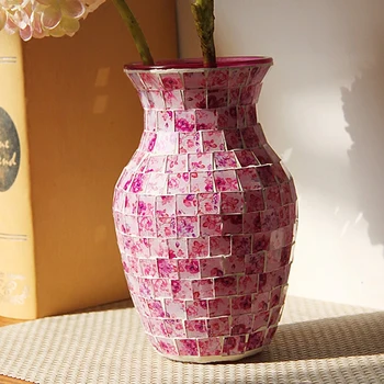 Šiaurės Rankų Darbo Mozaika, Stiklo Vaza, Pratybos Gėlių Kompozicijų Hydroponic Vazos Mados Namų Kambarį Apdaila