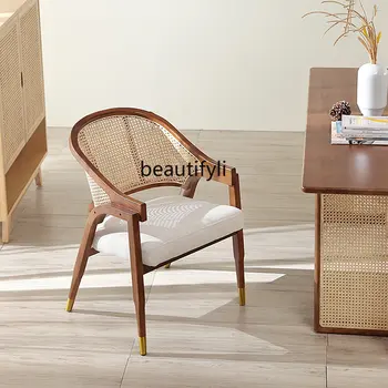 Šiuolaikinio Gyvenimo Kambario Kėdės Medžio masyvo Valgomojo Kėdės Fotelis Šiuolaikinės Rotango Dizaineris Valgomojo Kėdė Laisvalaikio Balkonas Baldai ZXF