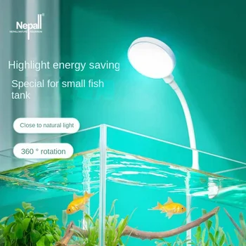 Žuvų Bakas LED Šviesos, Vandens Žolės, Vandens Augalų Lempos Dumbliai Akvariume Clip-On WaterproofSupplies