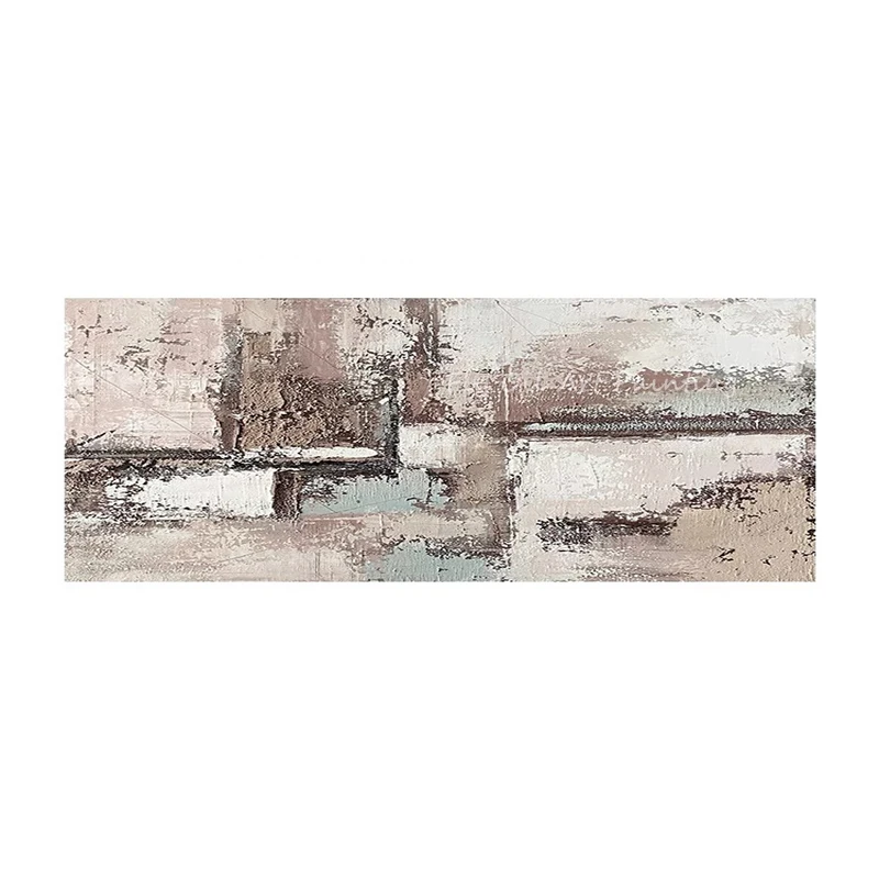 100% Rankų darbo rudos spalvos pilka drobės handpainted lareg dydis storio modernios tekstūros Aliejinių Dažų Tekstūra Drobės Tapybos apdailos dovana