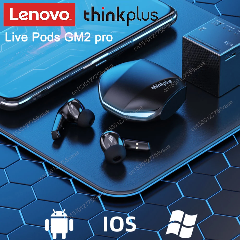 10vnt Originalus Lenovo GM2 Pro Gaming Ausinės Bluetooth 5.3 Belaidžių Ausinių Low Latency Ausines HD Skambinkite Dvitinklis Režimas, laisvų Rankų įranga
