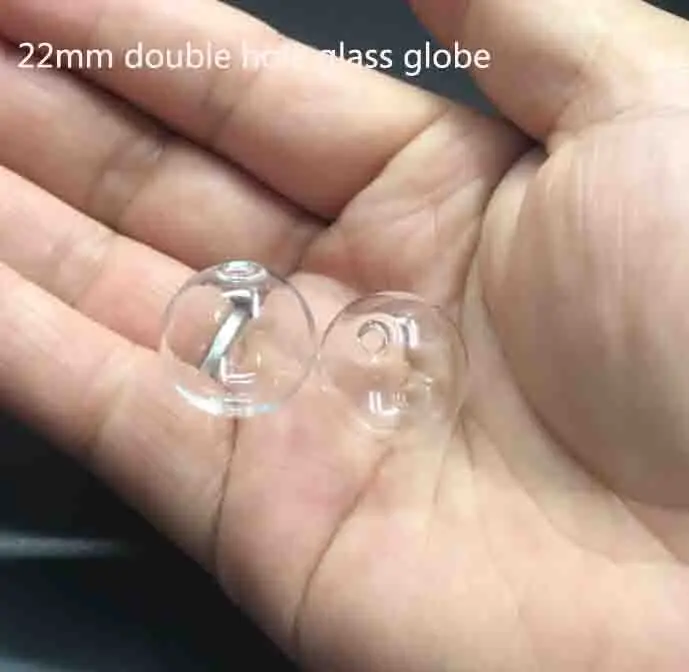 22mm aišku, apvalūs stiklai pasaulyje burbulas su 3mm dviguba anga stiklo buteliukas pandent stiklo butelis, mada, PASIDARYK pats karoliai aksesuaras 10vnt
