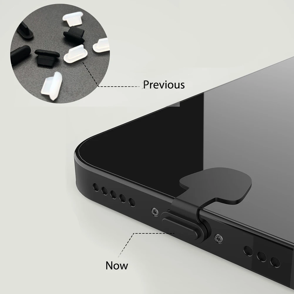 2VNT 8Pin Silikono Telefono Įkrovimo lizdas Dulkių Kištuko Tipas C/iOS Anti-lost Kamštis Dangtelis apsauga nuo dulkių Protector Cover 