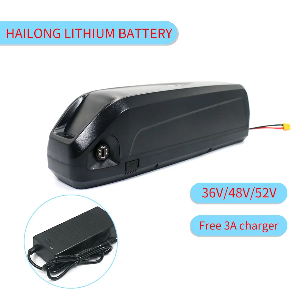 AERDU 52V 48V 36V Baterija skirta Hailong Elektrinis Dviratis 12Ah 432Wh 18650 Elementų Ebike Batterie už Bafang BBS02 BBS03 BBSHD