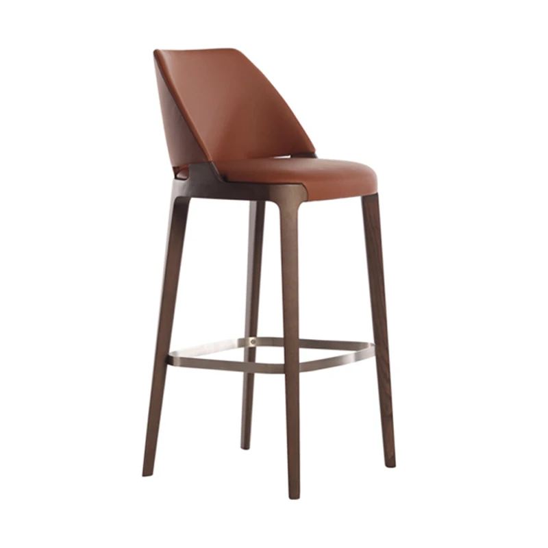 Amerikos Medžio masyvo Baro Kėdės, Baro Baldai Modernus Minimalistinio Front Desk Chair Šiaurės Dizaineris Šviesos Prabanga Aukštos Baro Kėdės